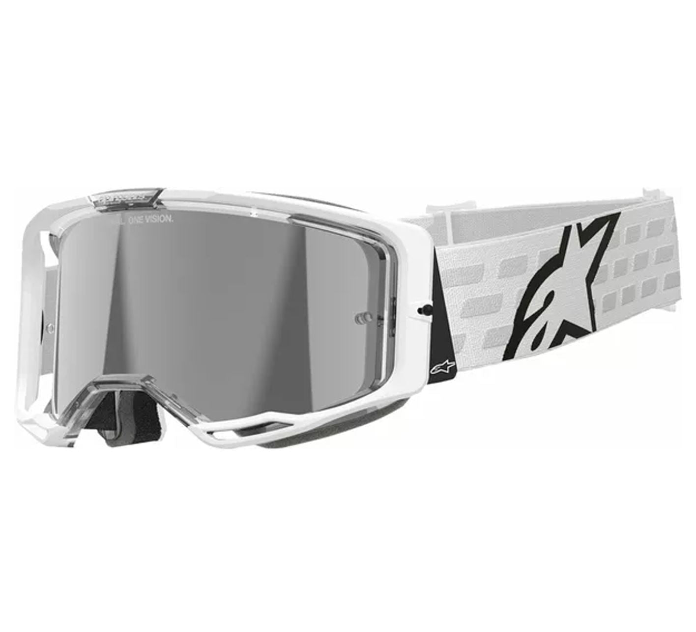 Alpinestars 2025 Goggles Vision 8 Corp White Mirror Silver